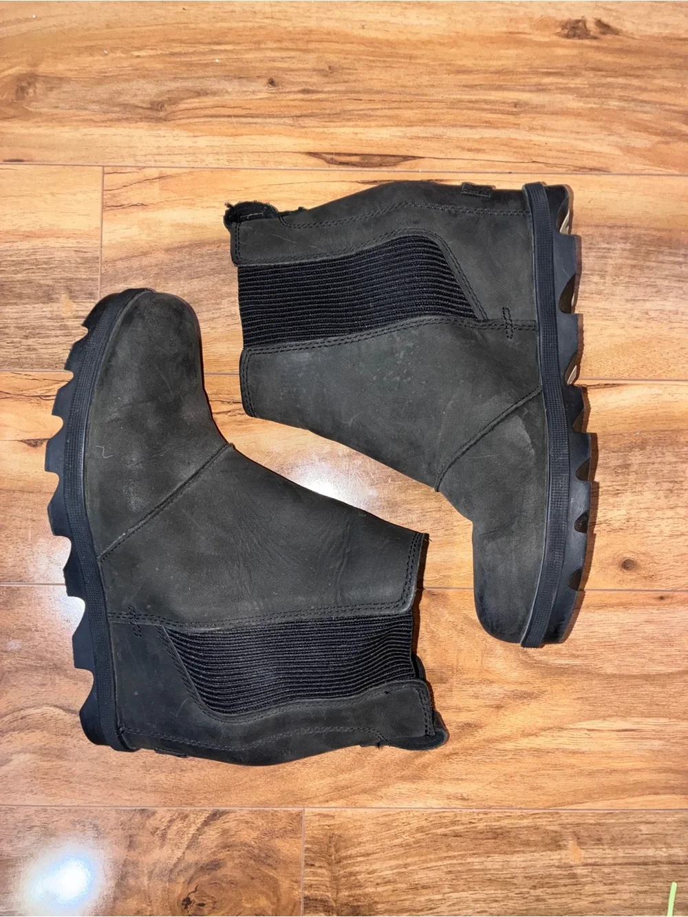 Sorel Joan of Arctic Wedge Chelsea Booties, black - size 8
